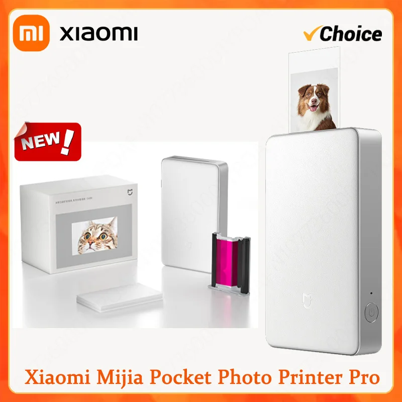 

2025Latest Xiaomi Mijia Pocket Photo Printer Pro Portable Pocket Printer Wireless Bluetooth Printing AR Video Picture Hd Printer