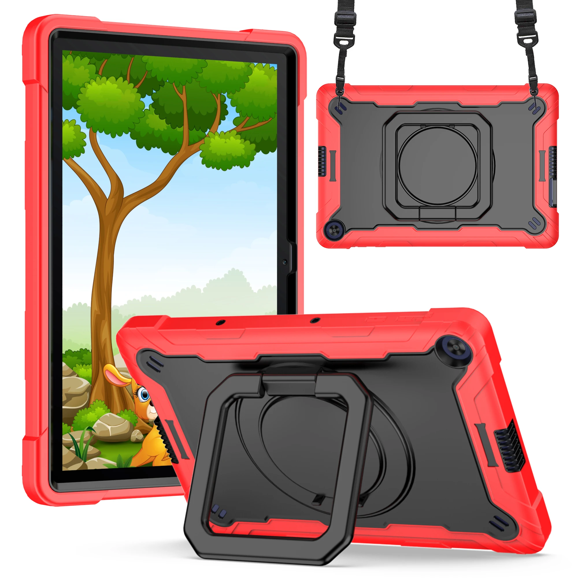 

Tablet case for Huawei MatePad T10/T10S, 360° swivel stand, contrasting design, a must-have for office/study/entertainment