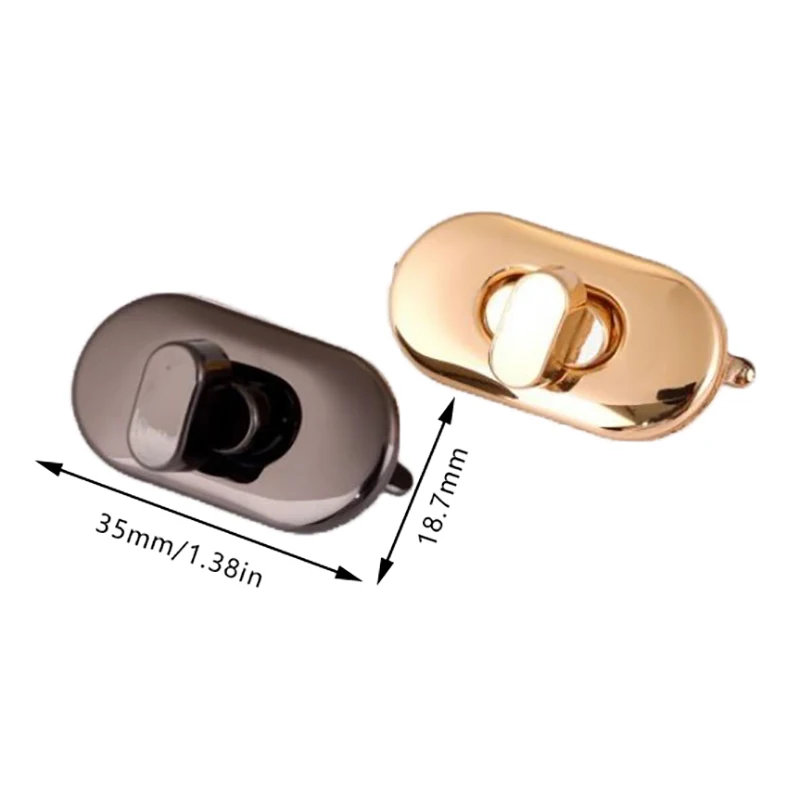 Mini Oval Twist Lock Metal Closure Buckle Turn Locks For Purse Wallet Women\'s Handbag Shoulder Bag Accessories