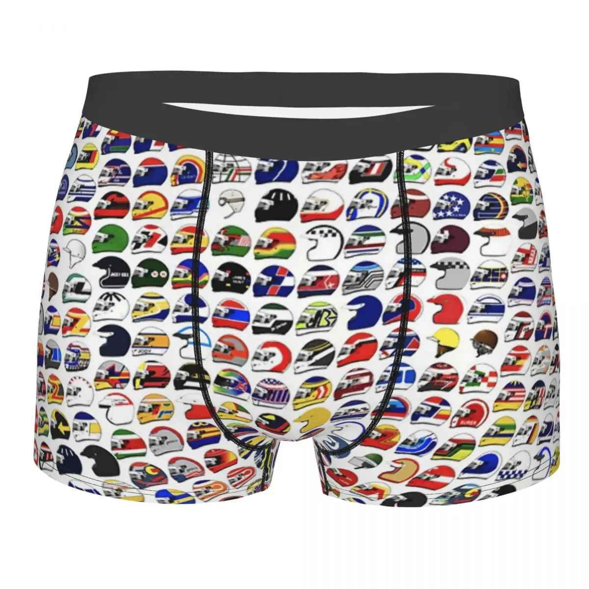 

250 Helmets That Made F1 History Men's Boxer Briefs Shorts Men Underpants Cartoon Funny Men's Panties Soft Underwear For Men