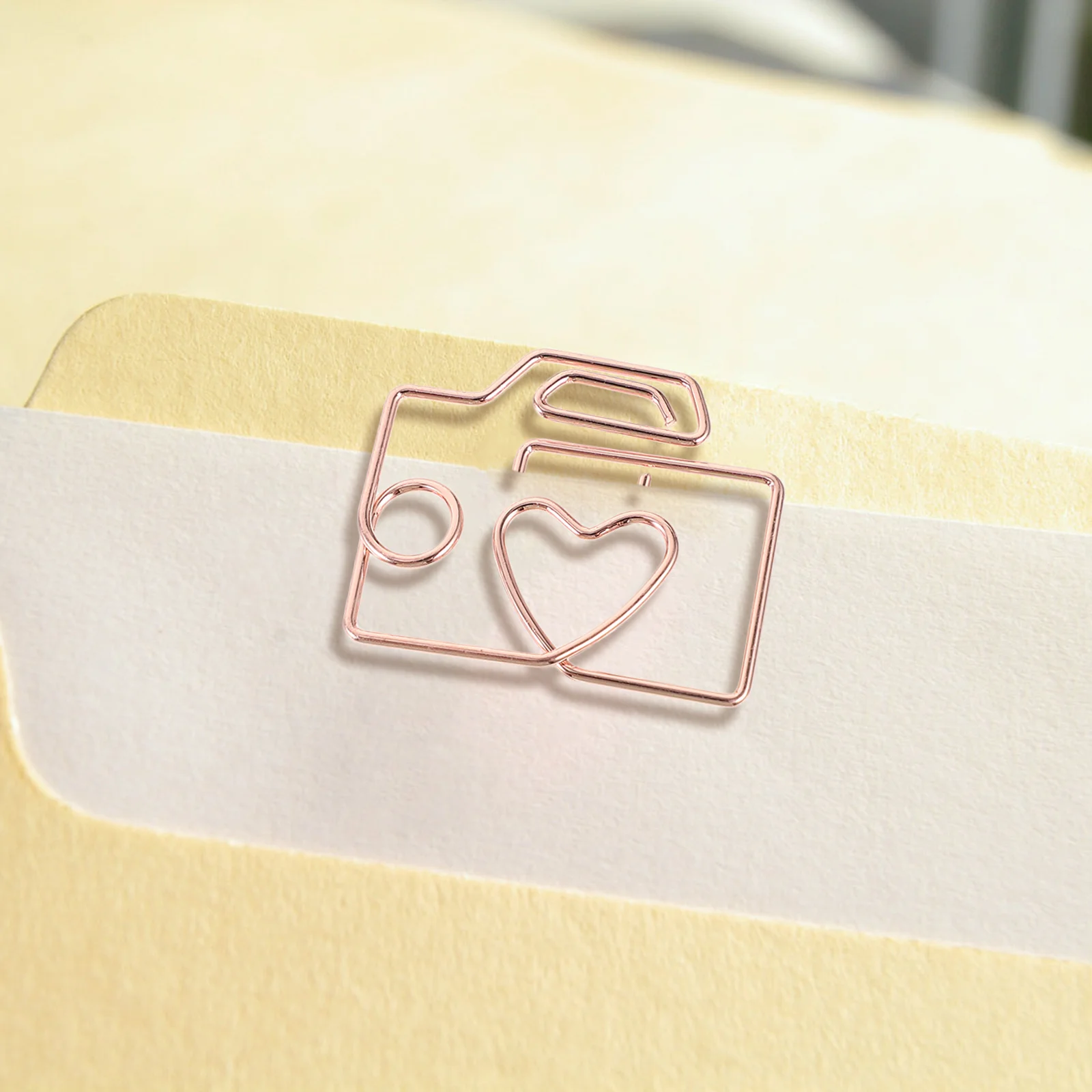 20 Pcs Unique Metal Mini Paper Clip Office Clips Holder Iron Wire Electroplating Alloy Small Ornaments Multi-use