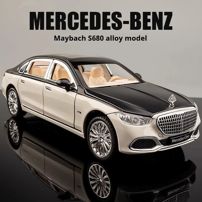 

Everything is the best arrangement. Mercedes S680 car Maibakh model alloy 1:24 toy car simulation can open the door car decorati