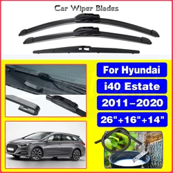 For Hyundai i40 Estate 2011-2020 Front Rear Wiper Blades Brushes Cutter Accessories J U Hook 2015 2016 2017 2018 2019 26