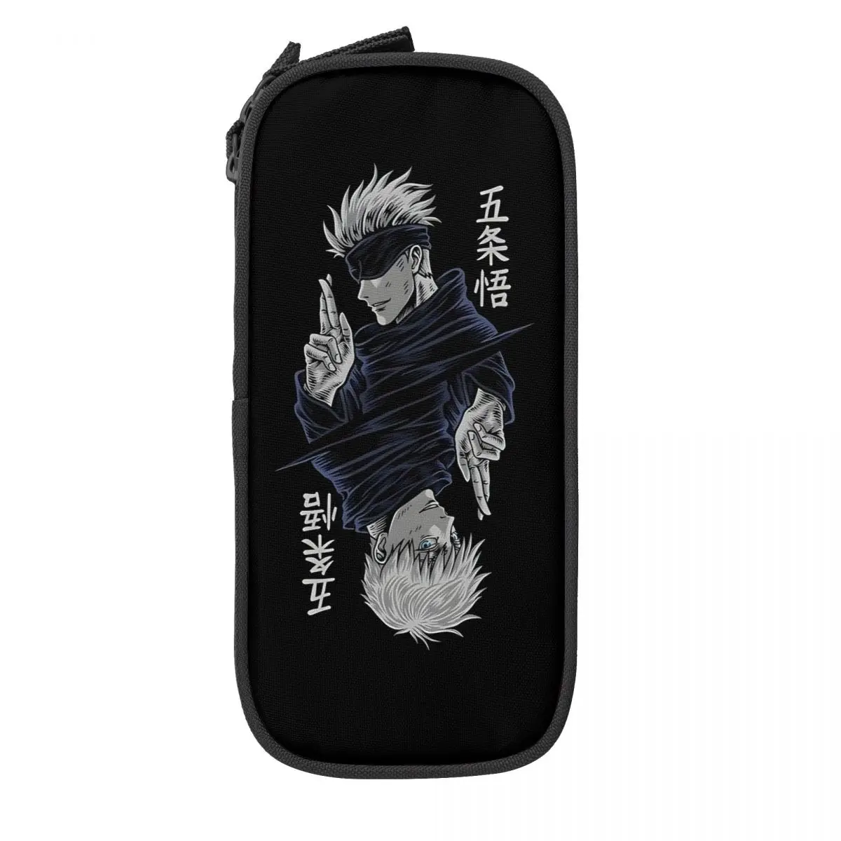 Anima Satoru Gojo Pencil Case University Pencil Pouch Student Square Kawaii Back To School Pencil Cases Graphic Supplies