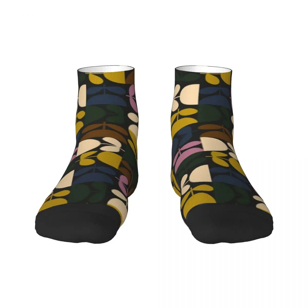 

Носки мужские/женские эластичные с принтом Orla Kiely, носки с абстрактным скандинавским цветочным принтом, Лето-Осень-зима