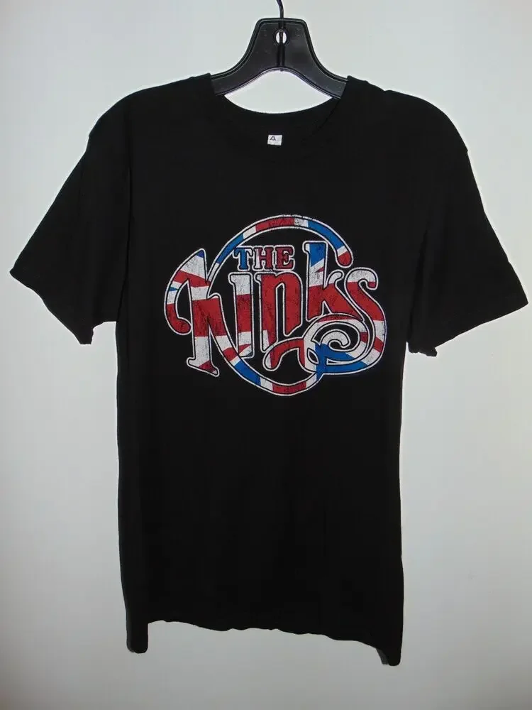 

The Kinks Colored Red White and Blue T-Shirt short sleeve Unisex Tee Top Medium