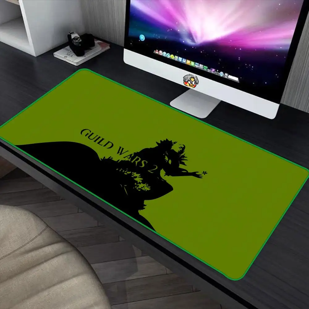 Cool G-Guild wars 2 Mouse Pad 90x40cm Colorful Lock Edge Pure Natural Rubber Desktop Anti slip Large Mouse Pad