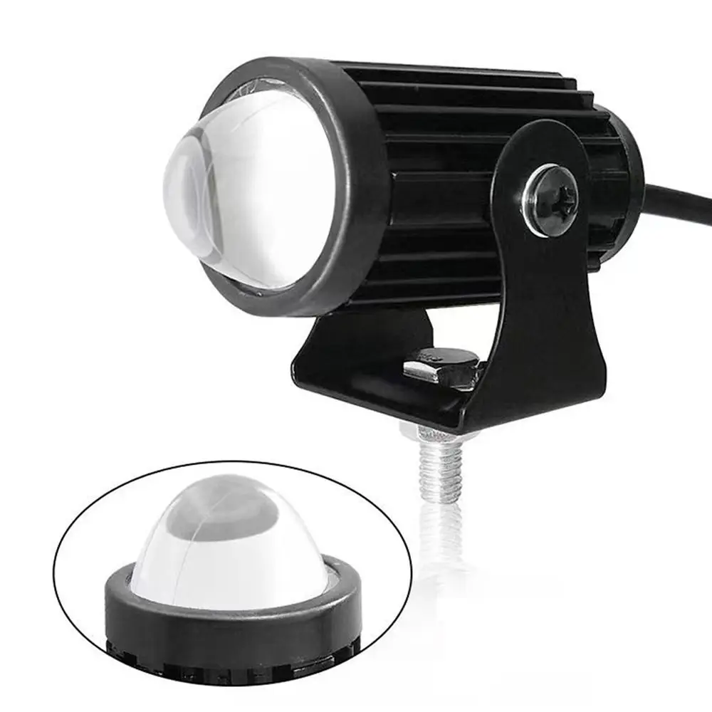 Aluminium Alloy Motorcycle LED Headlight Super Bright Waterproof Auxiliary Spotlight Lamp Dual Color Car Boat Spotlight