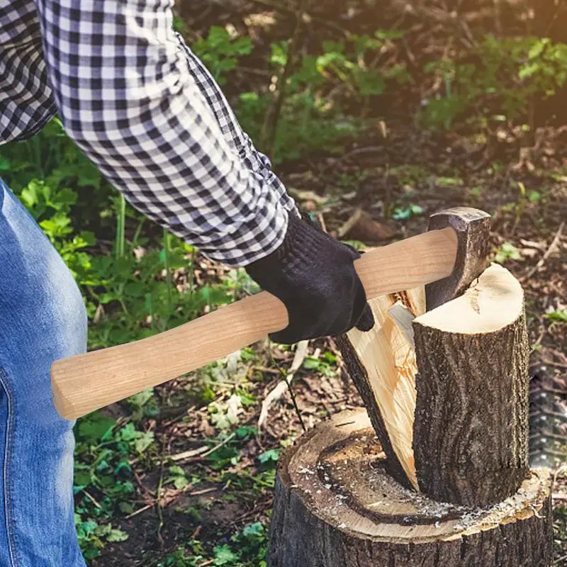 Axe Handle Hammer Wood Replacement Handle Long Curved Durable Axe Handle Wood Handle For Lath Hatchet Home Farm Garden Axe