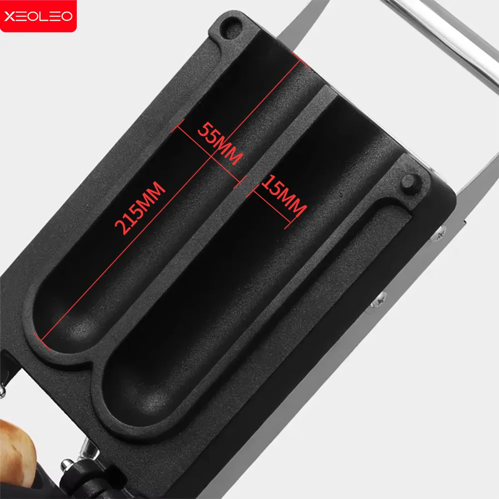 Xeoleo-焦げ付き防止デジタルラップトースター,ワッフルメーカー,1500W, 2個