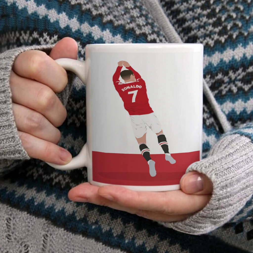 Football-star-Coffee Mug 11oz Fun Ceramic Coffee Tea Cocoa Cup Handle Tea Drink Cup