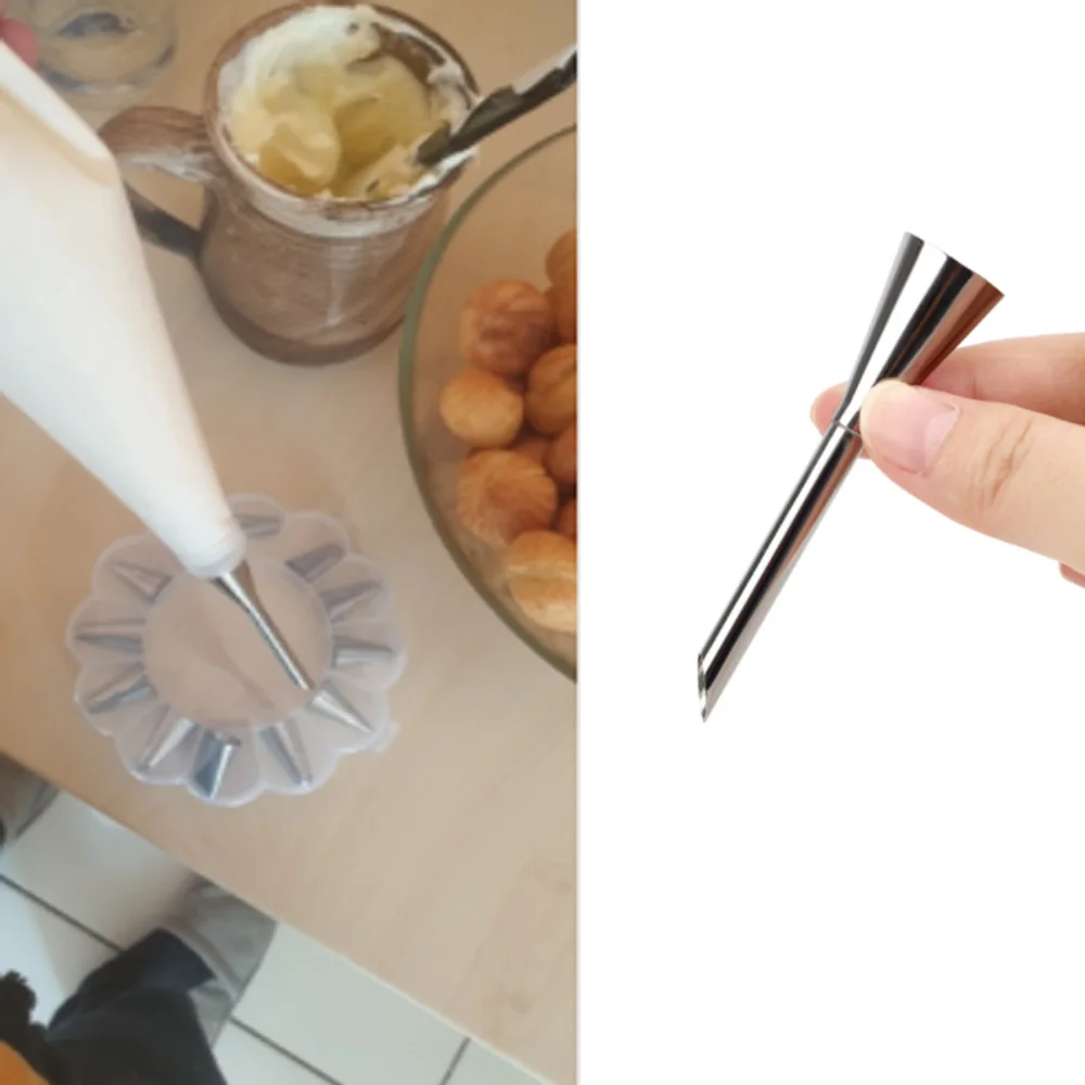 1/2PCS Stainless Steel Cream Nozzles Pastry SyringeIcing Piping Nozzles Tip Cupcake Puffs Injection Puff For Pastry Chef Tool