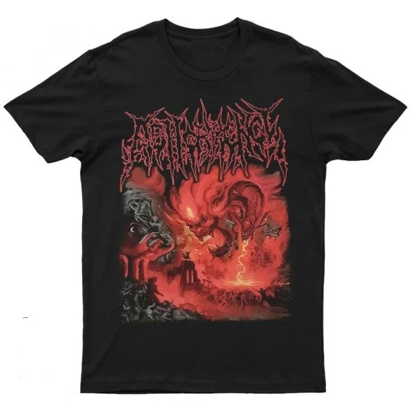 

2025 New ABHORRENCE - Evoking The Abomination Print Unisex Street Fashion Trend Short Sleeved Pure Cotton Round Neck