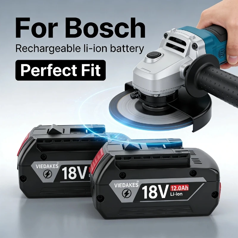 

18V 12.0Ah Li-ion Rechargeable Replacement Battery For Bosch 18V Battery BAT609 BAT618 BAT619 BAT620 Series◁