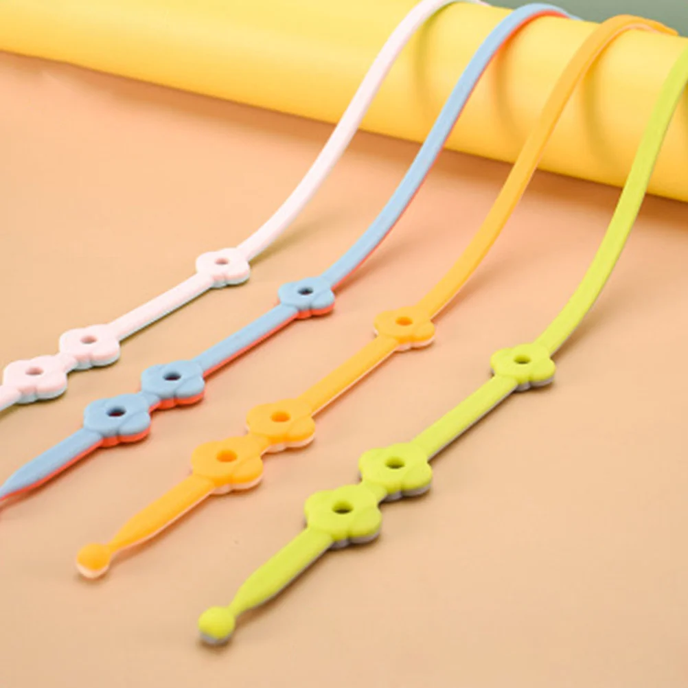 

2pcs Silicone Baby Teether Straps Anti-Lost Pacifier Clips For Bottles Harness Safety Chains Lightweight Compact Newborn Gift