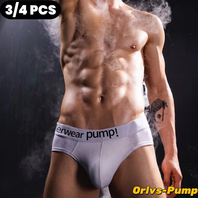 

3/4 шт., однотонные удобные мужские хлопковые трусы, сексуальное дышащее мужское нижнее белье, короткие мужские трусы с U-образным вырезом, трусики-бикини