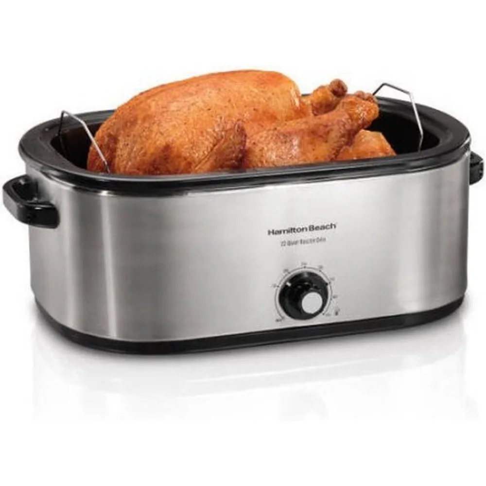 

28 lb 22-Quart Roaster Oven with Self-Basting Lid (Stainless Steel)