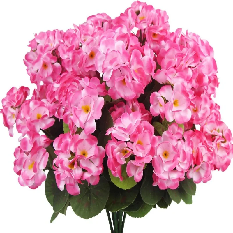 Violette lente zijden bloemen kunstplanten met begonia geranium kunstbloemen voor thuis woonkamer decoratie