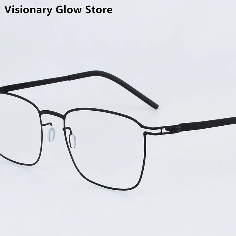 

Square Blue Glasses Frames Ultralight Retro Colorful Fashion Style Screw-free Structure Man Woman Elva Denmark Brand Glasses