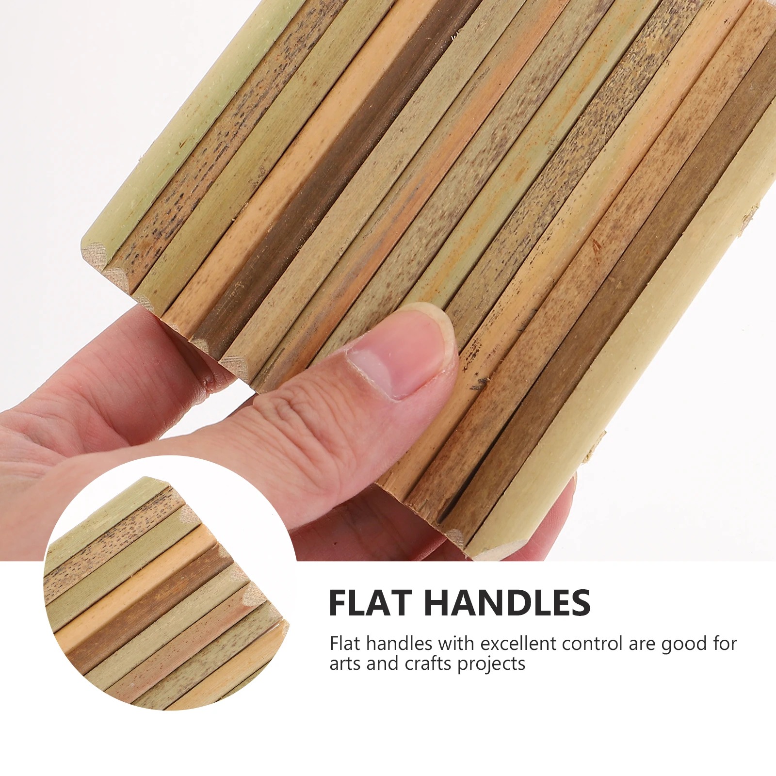 

5pcs Bamboo Paint Brushes Wide Flexible Oil Latex Artist Tools For Wash Sizing Gluing Pottery Watercolor Large Area Painting