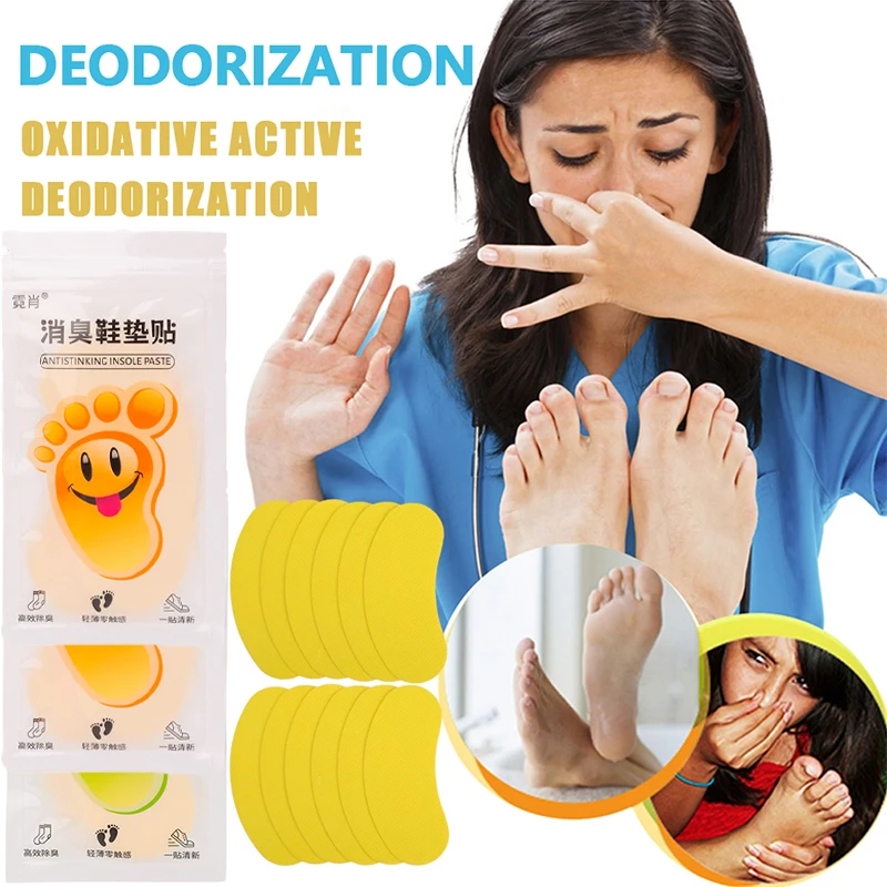 

Shoes Odor Remover Deodorant Patch Lemon Peach White Tea Flavor Athlete's Foot Soothing Insole Stickers Antiperspirant Feet Care