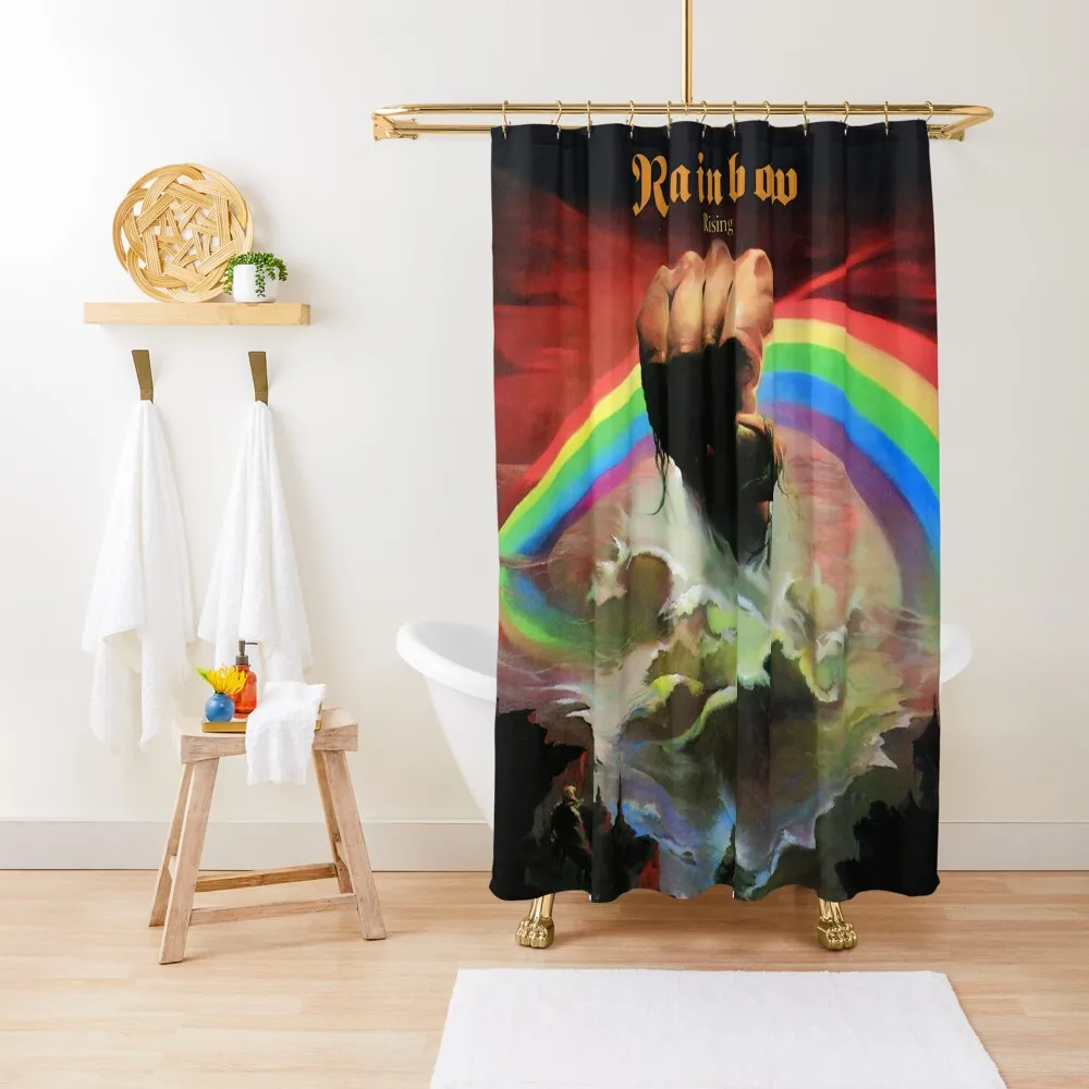 

Rainbow Rising: Classic Perfection Shower Curtain Bathtub Luxury Bathroom Window Curtain