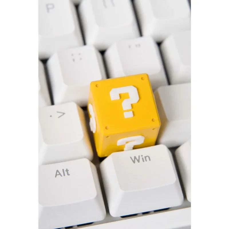 MINISO 1Pc 3D Punto interrogativo Keycap Personalità personalizzata Tastiera meccanica fai da te Singolo keycap giallo