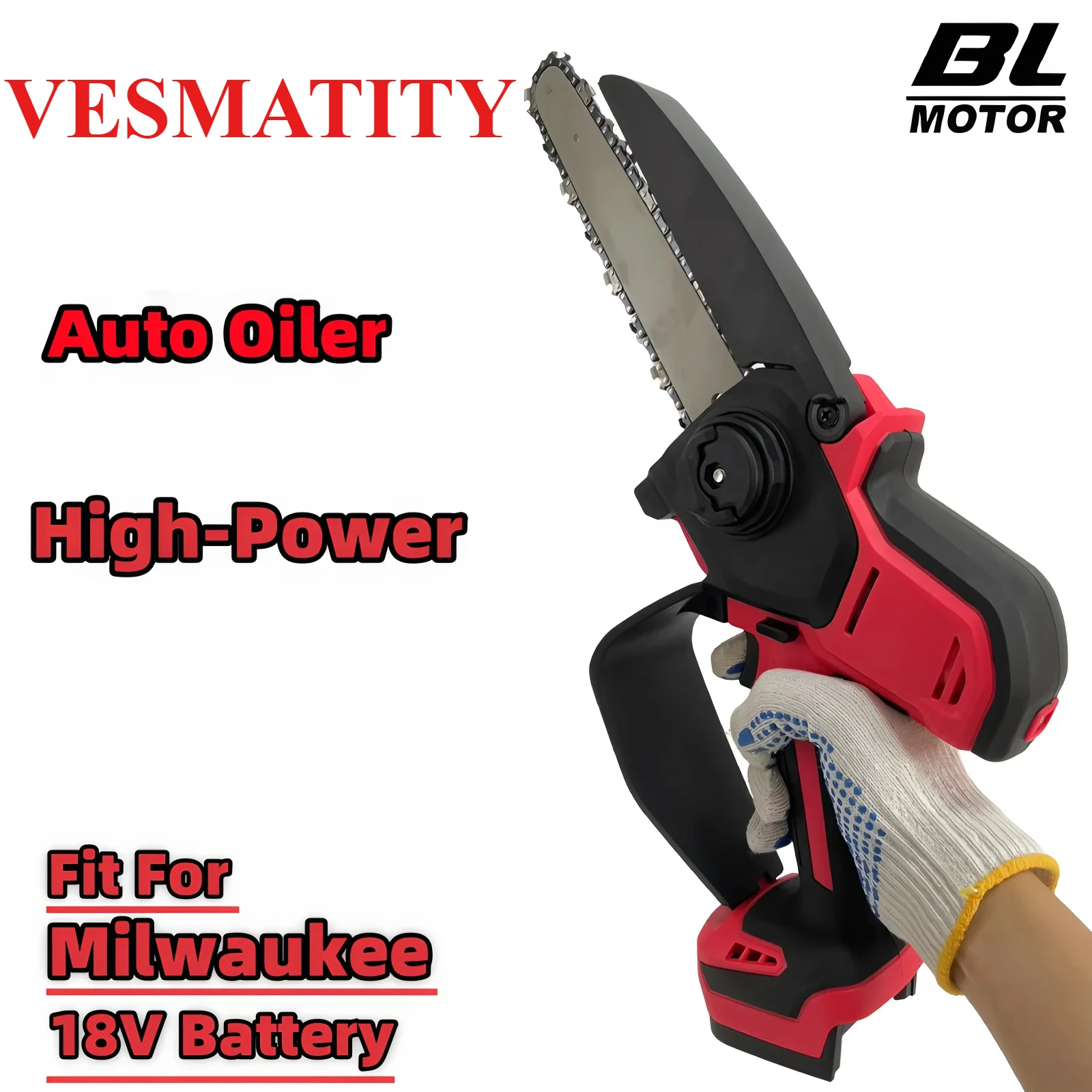 Electric Chain Saw Pruning Saw Brushless Cordless Power Tools Mini Electric Saw Garden Power Tools Fit Milwaukee  Battery