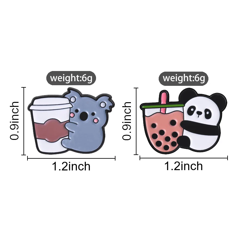 11styles Kawaii Ferret Emaille-Anstecknadeln, Feen-Frosch-Cowboy-Capybara-Brosche, Katze, Panda, Kaffee, Reversnadel, Schmuck, Geschenk für Freunde – Detail 3