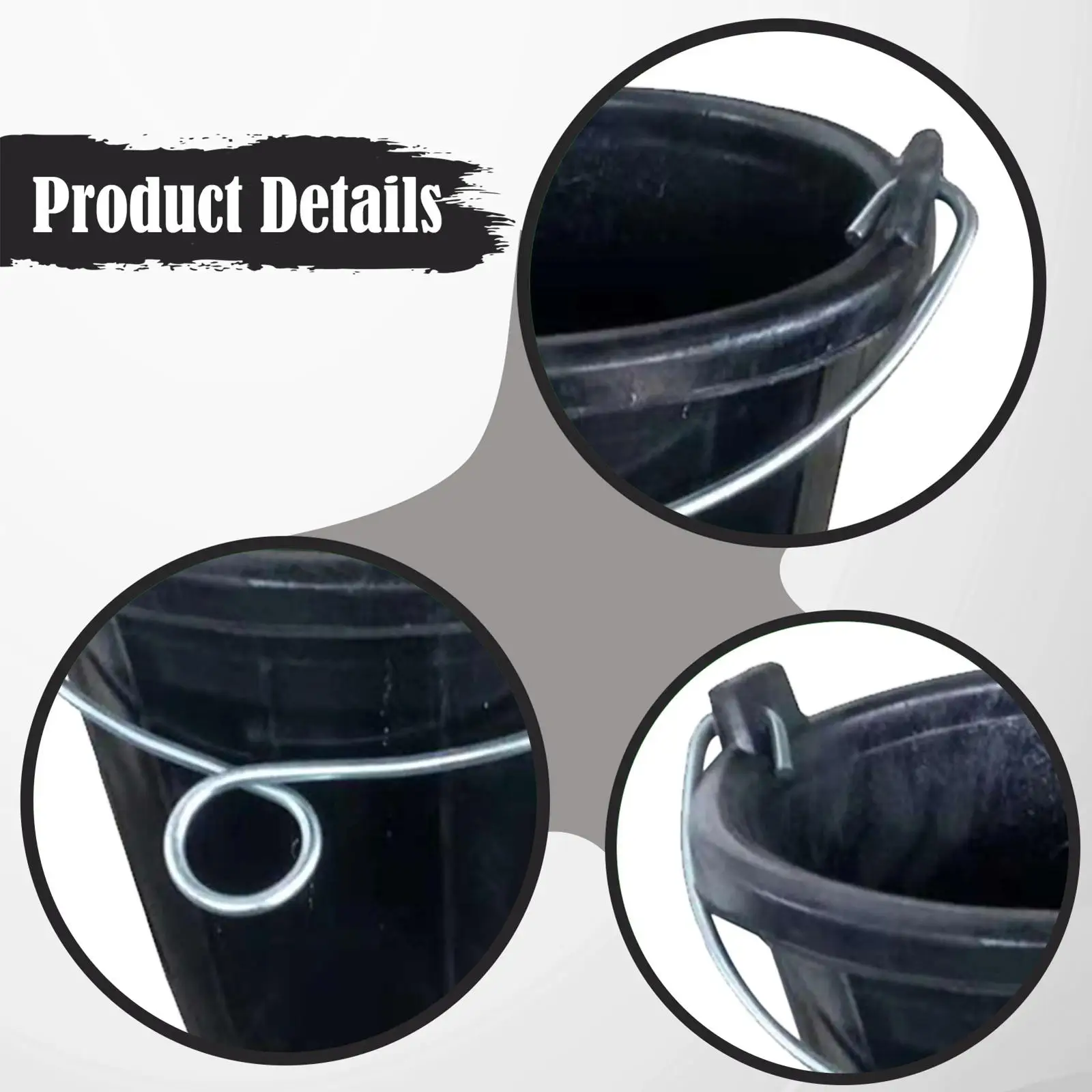 دلو تغذية مطاطي مع سطل حاوية ساحة الكلب المحمولة بمقبض للحديقة