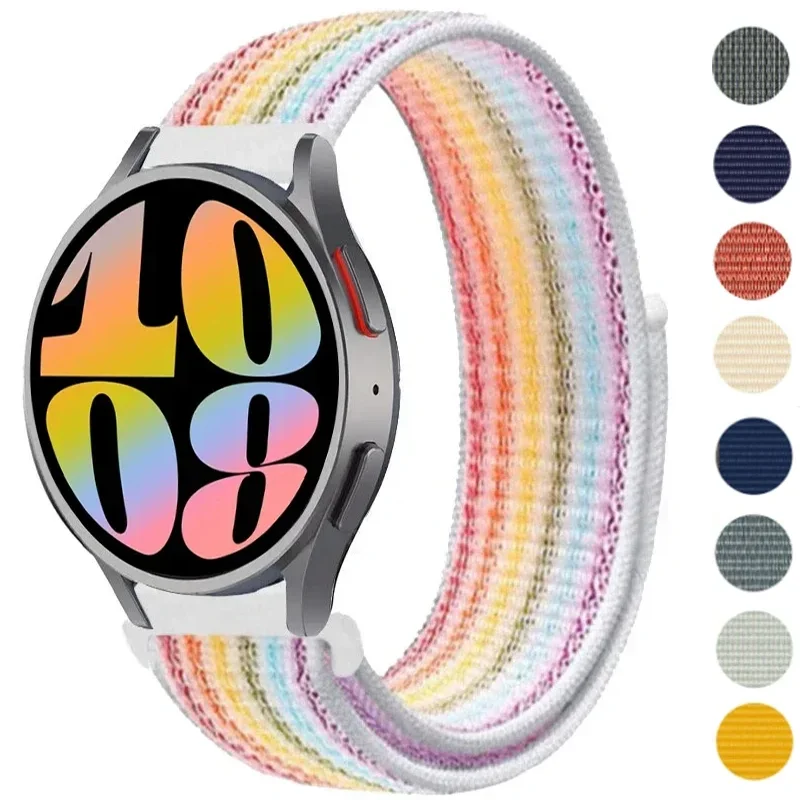 Anello in Nylon per Samsung Galaxy Watch 6 5 Pro/4/classic/gear s3 frontier/active Sport bracciale Huawei watch gt2 3 22mm 20mm cinturino