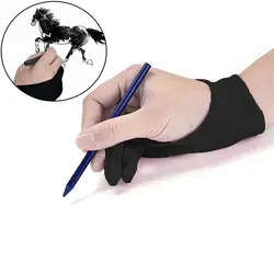 Artist Drawing Glove for Drawing Black 2 Finger Painting Digital Tablet Writing Anti-Fouling Glove for Art Students Arts Lover