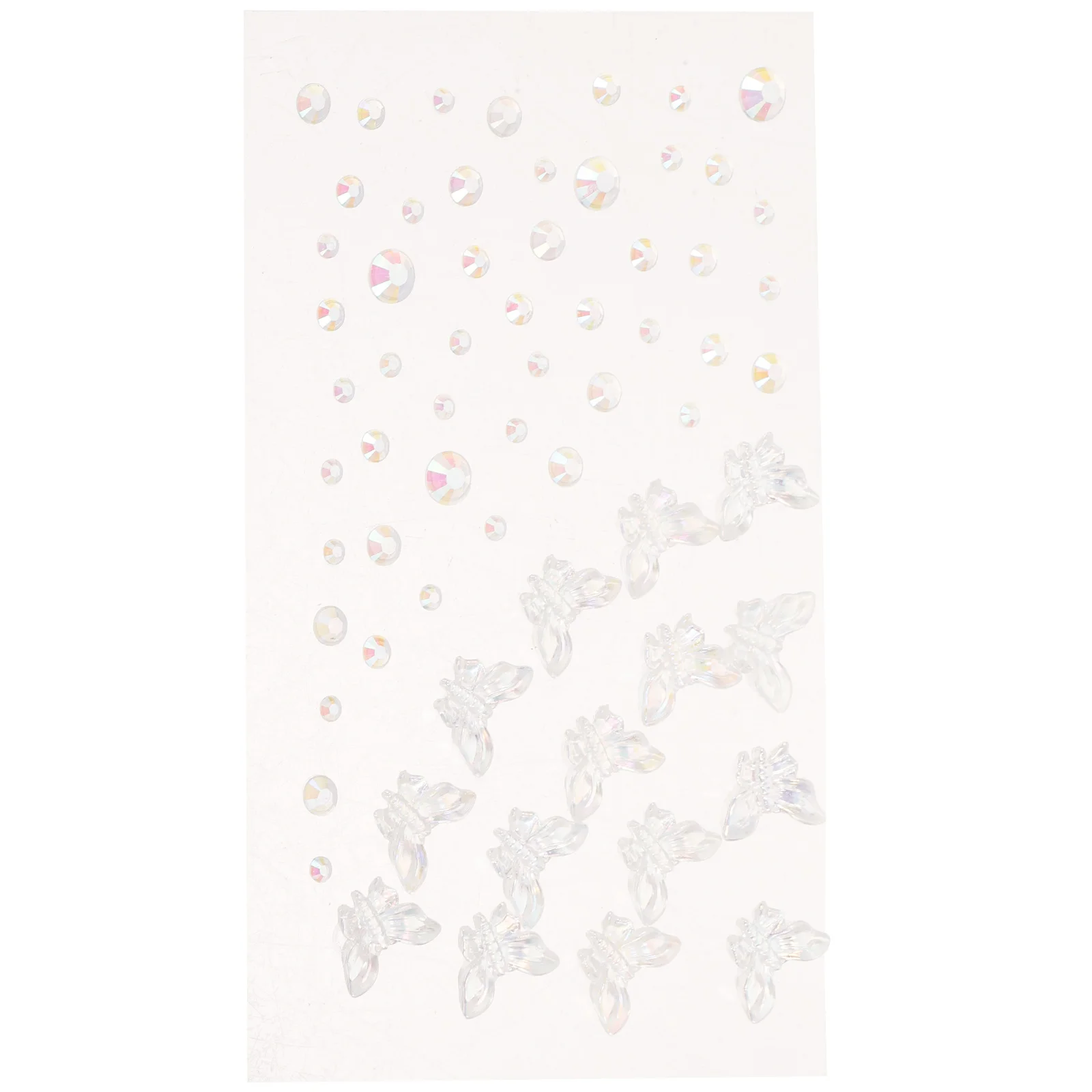 1 ورقة فراشة المسيل للدموع جوهرة عصا على الوجه الأحجار الكريمة مهرجان ماكياج الوجه جواهر ذاتية اللصق الجسم مسمار ملصقات الهاتف