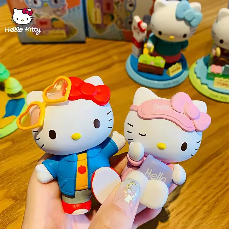 

Новая аниме-фигурка Sanrio Hellokitty, серия «Слипая коробка», экшн-фигурка, кукла-сюрприз, кавайная модель игрушки, детский специальный подарок