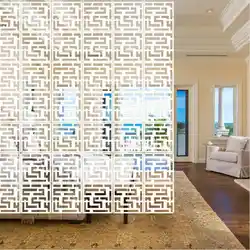 29/39 CM Folding Hanging Screen White Room Divider Panels Decorative Room Partition Hanging Curtain Home Decor Wall Art