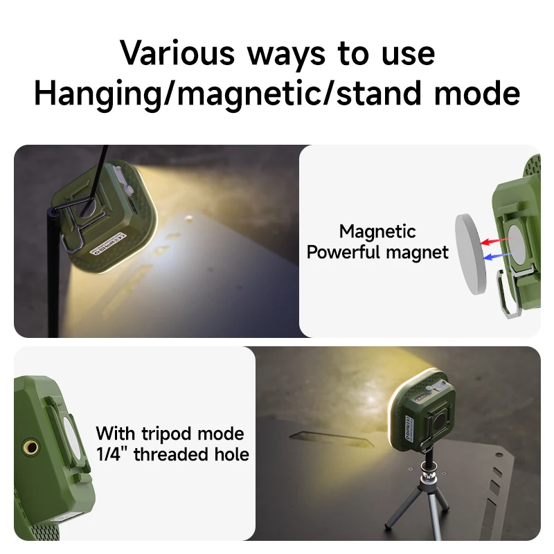 MOSLIGHTING Camping Lantern Portable with 5 Modes Dimmable Hanging Tent Lamp USB Rechargeable LED Lighting for Outdoor Emergency