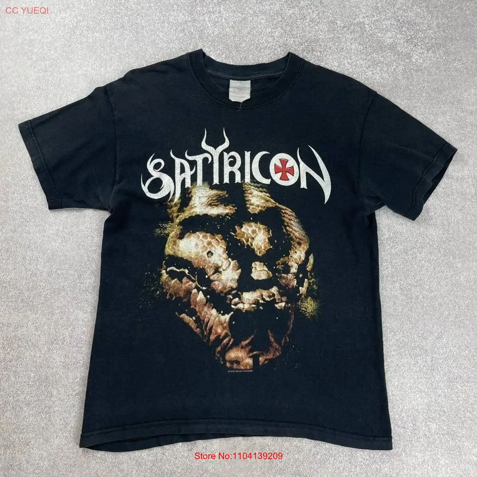 Vintage Satyricon 2000 s Black Metal T shirt vintage Washed homme designer clothes Unisex Stretched Comfortable Breathable