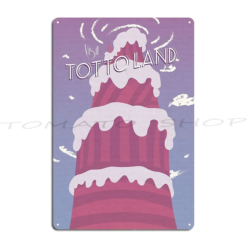 Totto Land Retro Tourism Metal Plaque Wall Pub Plaques Kitchen Printed Tin Sign Poster