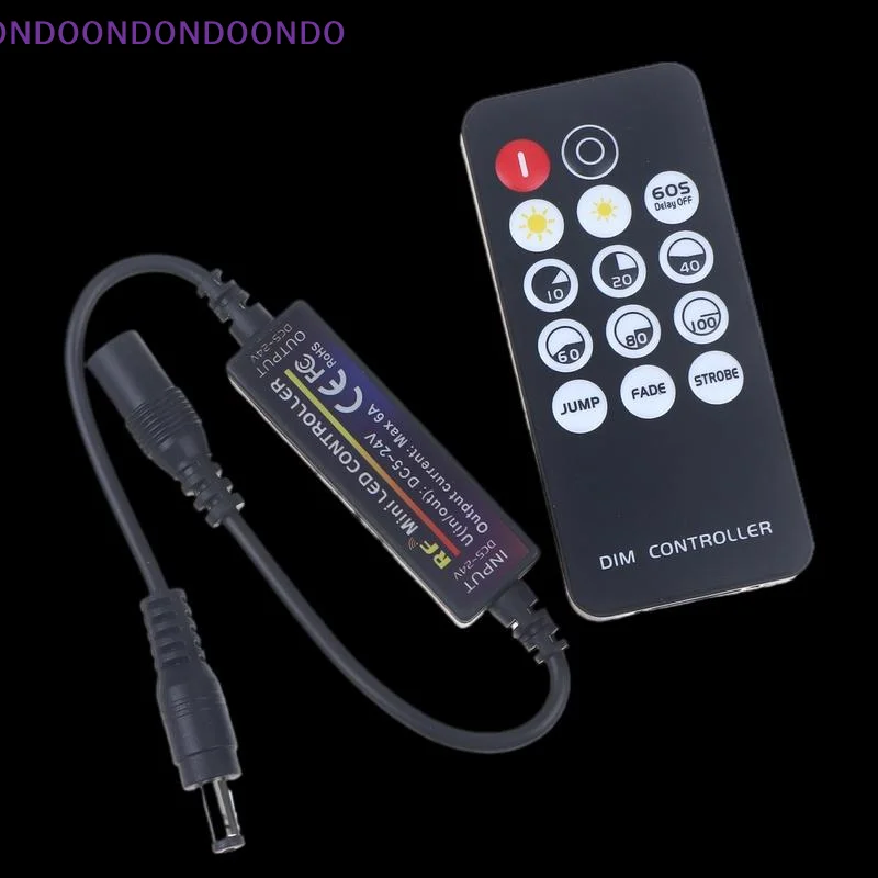 

Wireless RF 14-Key LED Strip Dimmer Control Kit DC12V 24V 5V 6A, Works with 2835 5050 Single Color LED Strip Lights