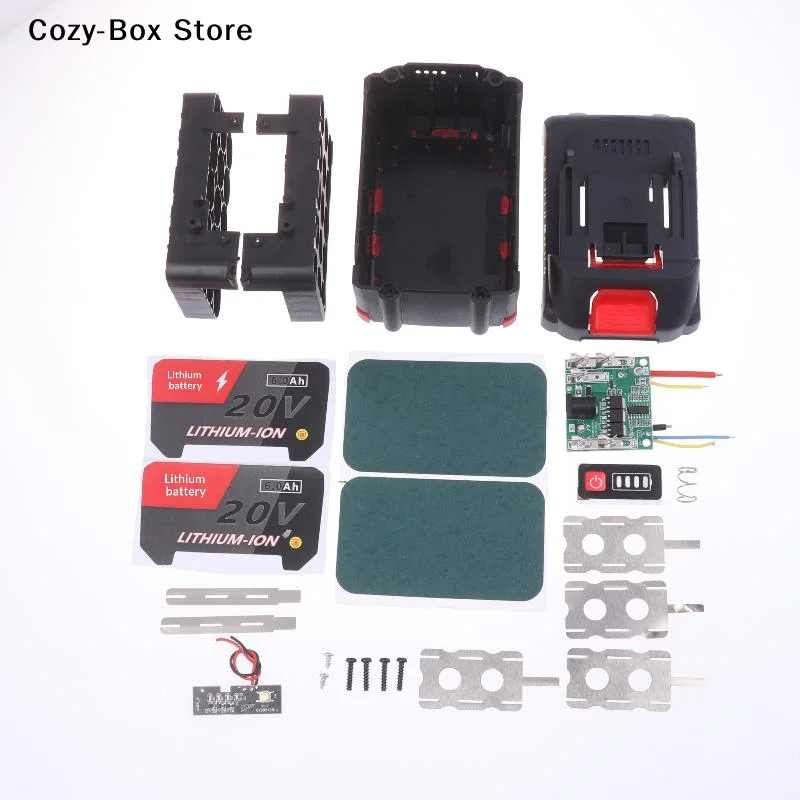 [ZY]15X18650 Li-ion Battery Case BMS PCBA Protection Circuit Board Box Shell For Lithium Battery 21V Housings DC Input Socket