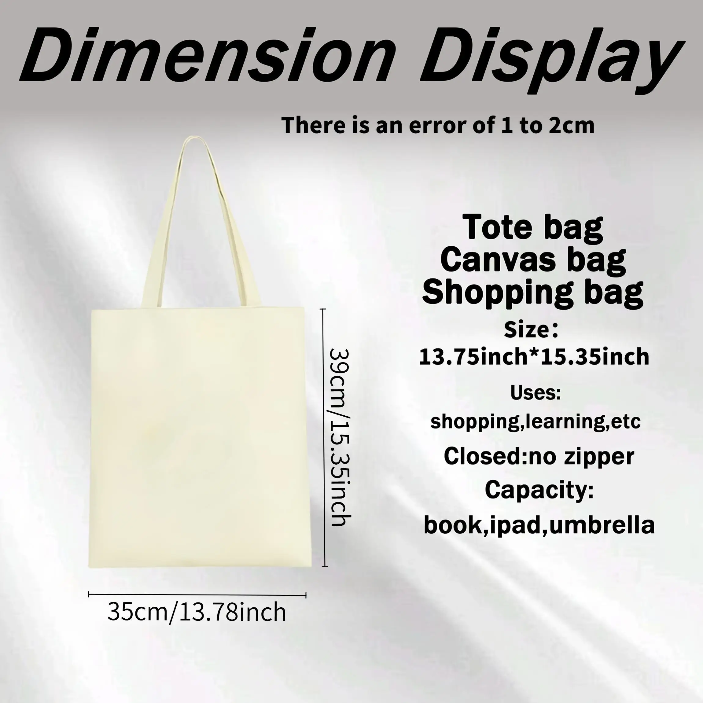 1pc Eat, Sleep, Read Books, Canvas Tote Bag - Stylish White Shoulder Bag with Black Font, Foldable Lightweight Design, Book Love
