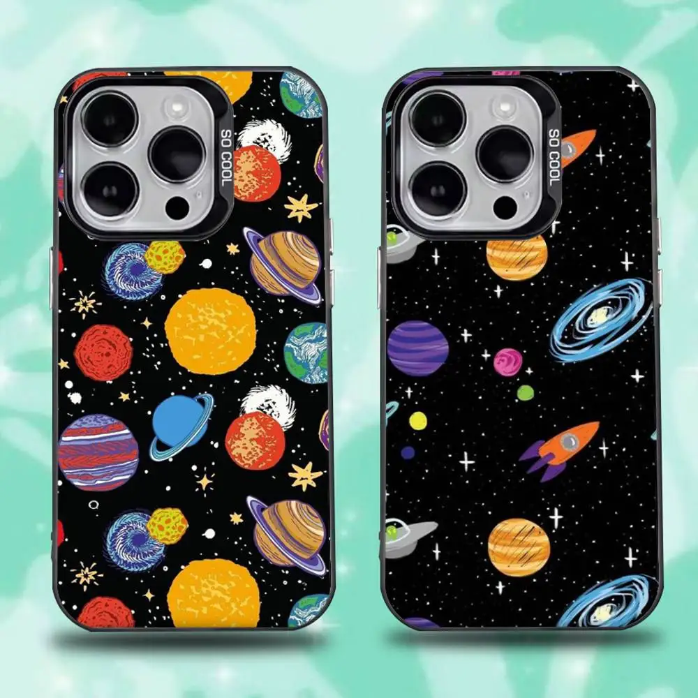 

Happy Planet Colorful Phone Case For iPhone 16,15,14,13,12,11,Mini,Pro,E,SE4,XS,MAX Black Candy Matte Cover