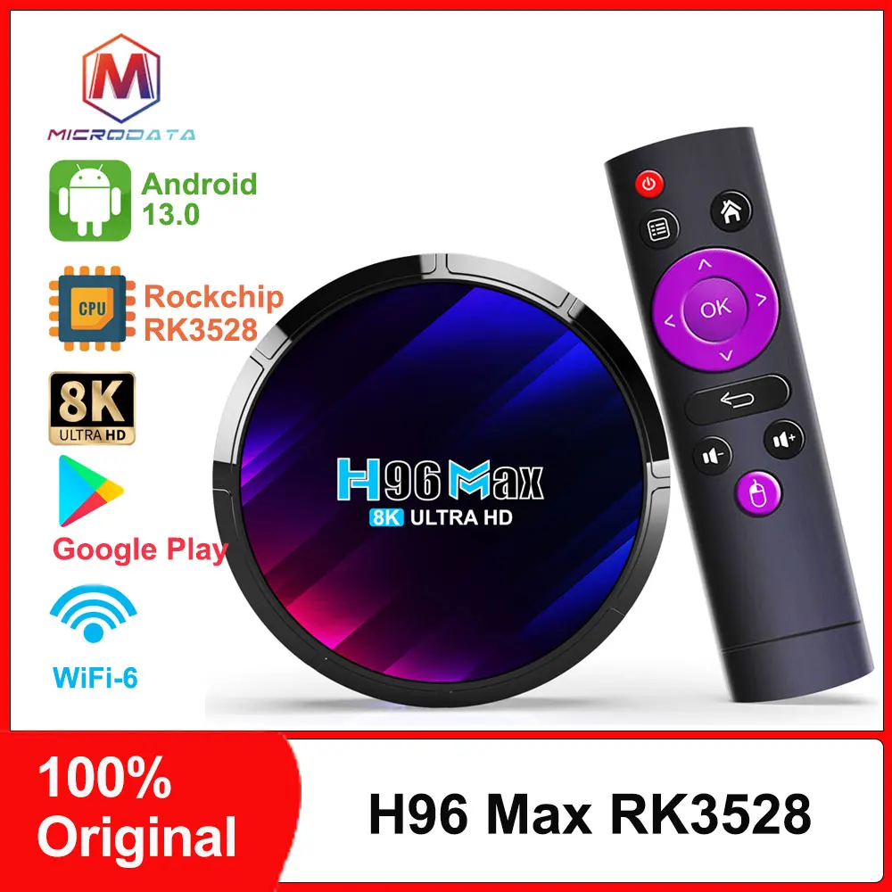 H96 Max RK3528 Smart TV Box Android 13 Set-top Box Rockchip 3528 Quad Core 8K WIFI6 BT5.0 H96Max Media Player Smart Set Top Box