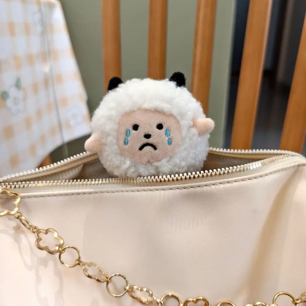 Handbag Charm Stuffed Animal Tears Sheep Pendant Cartoon Bag Charm Tears Sheep Doll Keychain Kawaii 10cm Sheep Doll Bag Pendant