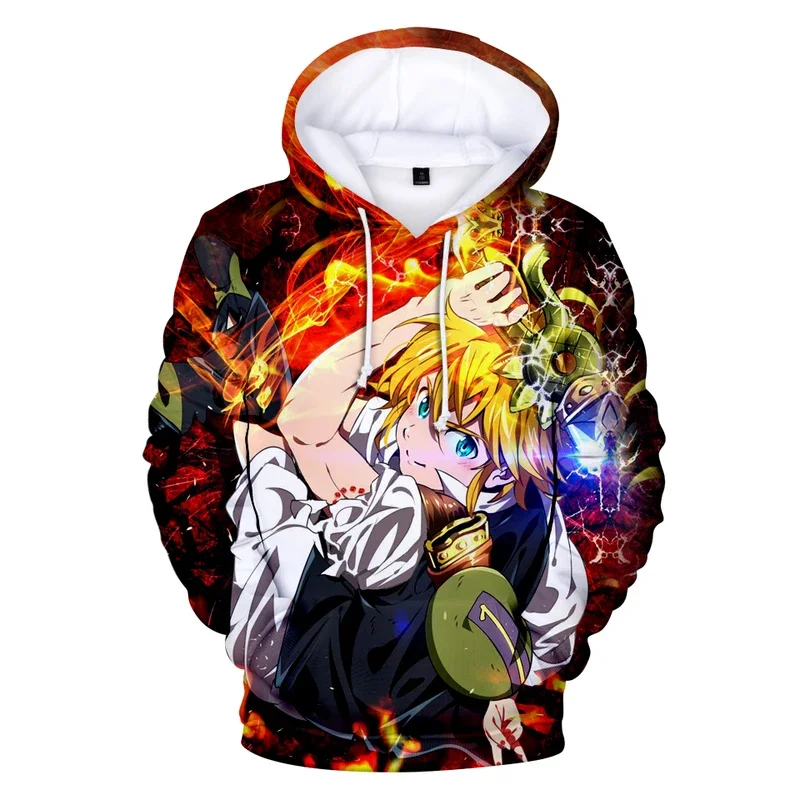 Sweat à capuche Anime pour hommes et femmes, impression 3D, Nanpetrol No Taizai, PVD, mode automne, chaud