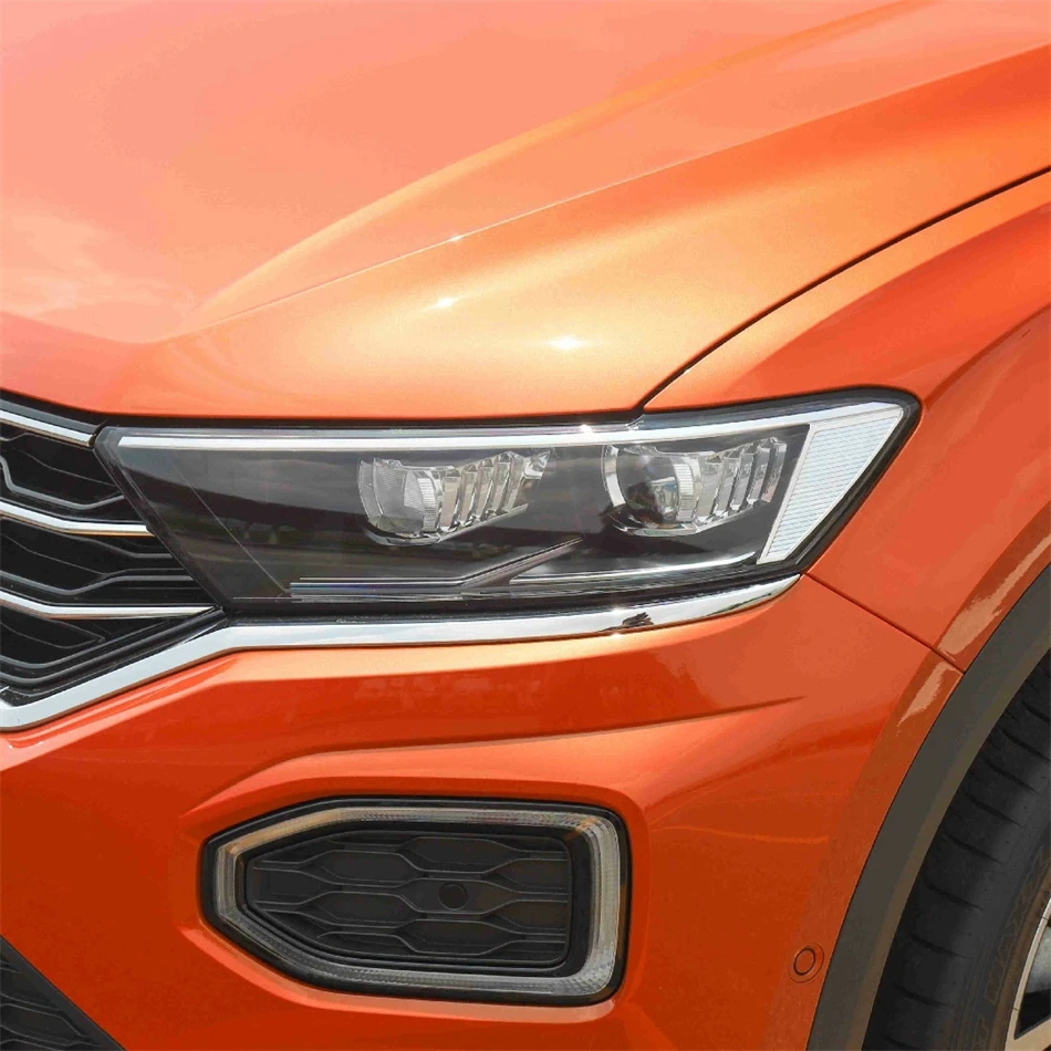 For Volkswagen VW T-Roc 2018 2019 2020 2021 2022 Accessories Cars Transparent Housing Car Lights Shell Front Headlight Cover