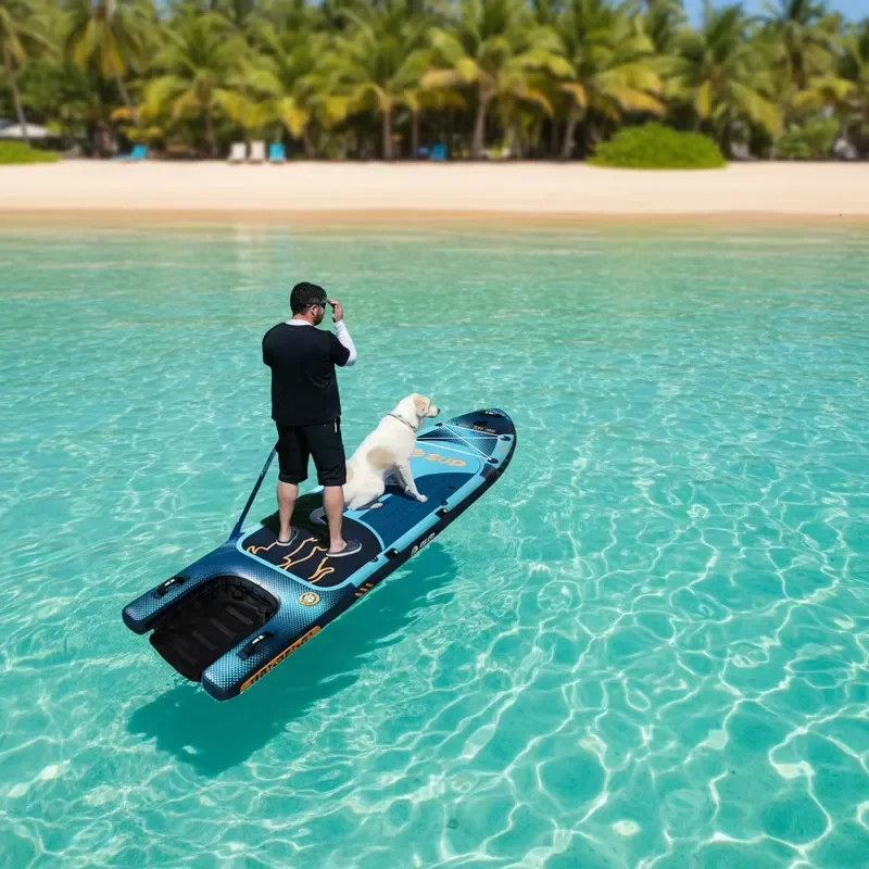 CE Certificate Custom Size Inflatable Large Dog Water Ramp Float Floating Ramp-Swimming Pets Large Dogs Outdoor Water Play