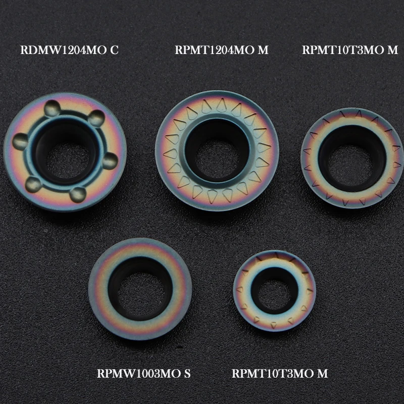 Herramientas de torneado de Metal, insertos de fresado CNC, RPMW1003, RPMT1204, RPMT1606, RPMT10T3, MOE JS, VP15TF, UE6020