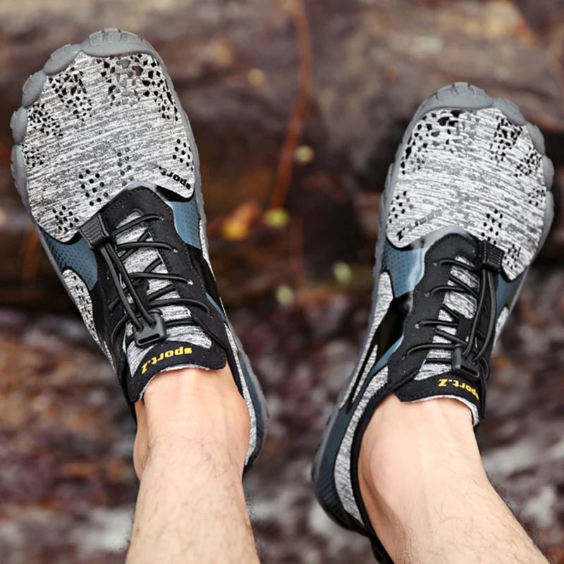 Zapatillas de Trail Runner minimalistas para hombre y mujer, calzado de entrenamiento cruzado para correr, inspirado en Barefoot, caja de punta ancha