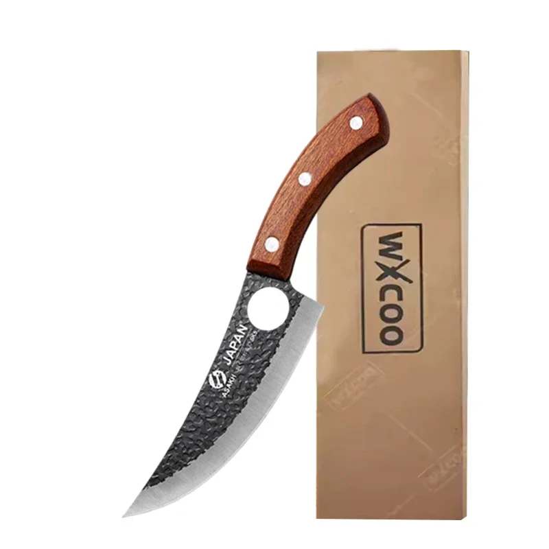 WXCOO Professionelles Küchen-Ausbeinmesser, Metzger, Fleischbeil, handgeschmiedet, für den Haushalt, Obst, Schneiden, Gemüse, Schneiden, Küchenmesser – Detail 6